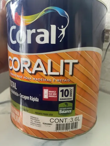 Tinta Coralit Coral Premium 3,6L - Branco Brilhante