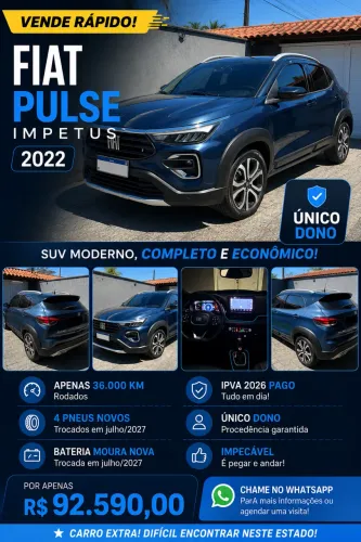 Fiat Pulse Impetus 1.0 Turbo 200 Flex Aut. 2022