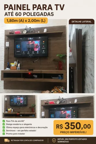 Painel para TV de até 60 polegadas