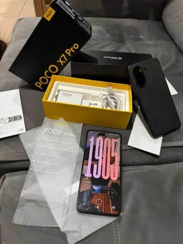 celular poco X7 pro 256 GB de memória