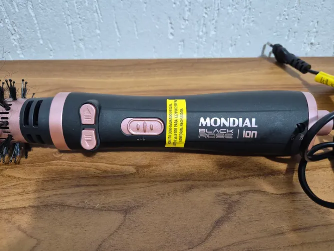 Escova Rotativa Mondial Black Rose - Cerâmica 1200W