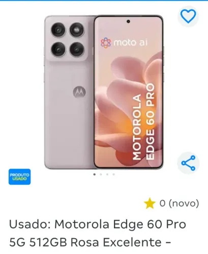Moto Edge 60 pro 512 giga com acessórios e Nota Fiscal