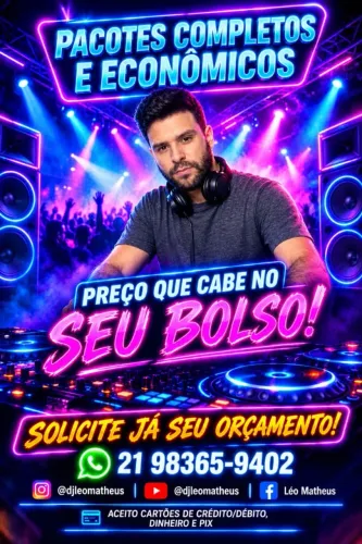 DJ Para Aniversários, Debutantes, Casamentos, Casas Noturnas e Diversas Ocasiões