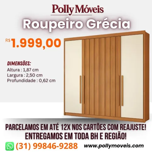 Guarda Roupa Grécia! Pronta Entrega!