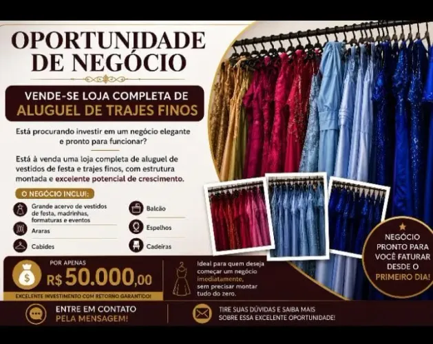 VENDE-SE LOJA DE VESTIDOS 