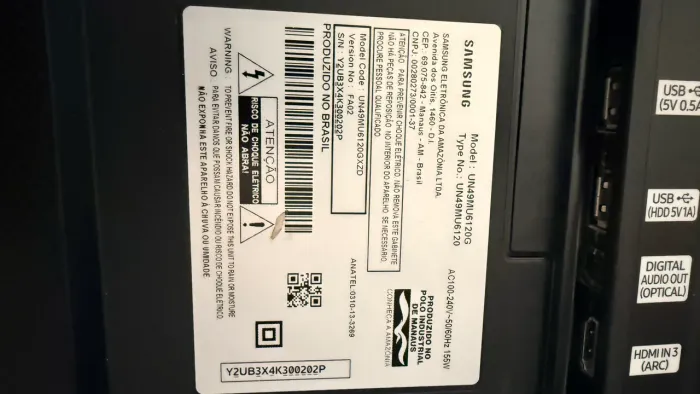 smart tv samsung UN49MU6120