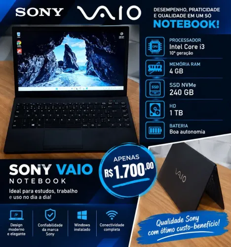 Notebook Sony vaio de décima geração