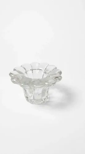"Castiçal Flor Vidro - Peça Única"