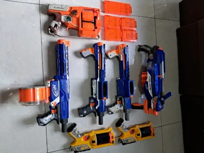 Coleção de lançadores de dardos da marca Nerf