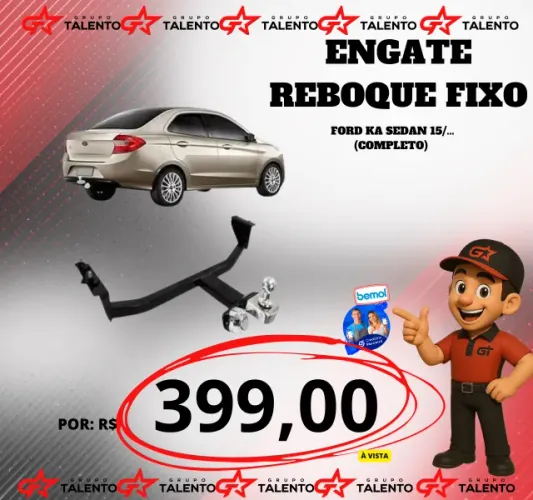 ENGATE REBOQUE FIXO FORD KA SEDAN 