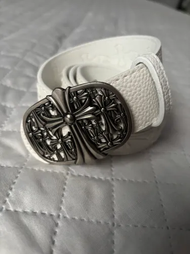 Cinto chrome hearts all white cross
