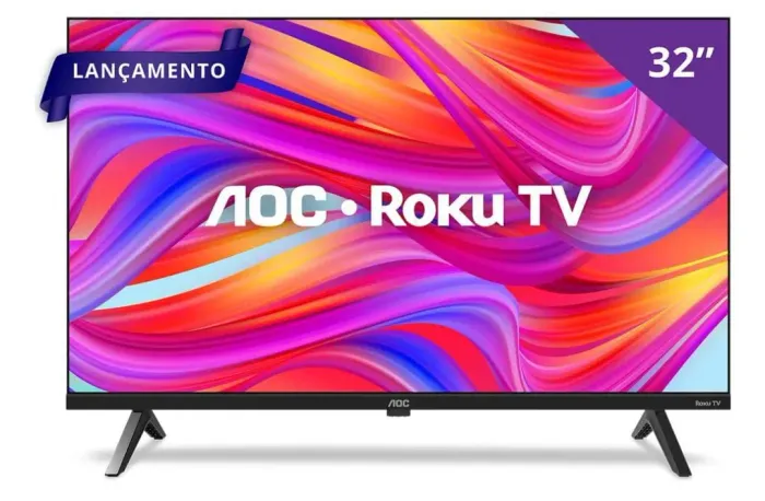 Smart TV AOC 32" WIFI ROKU (LANÇAMENTO)