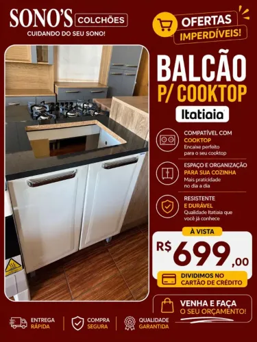 Balcão para Cook Itatiaia novo