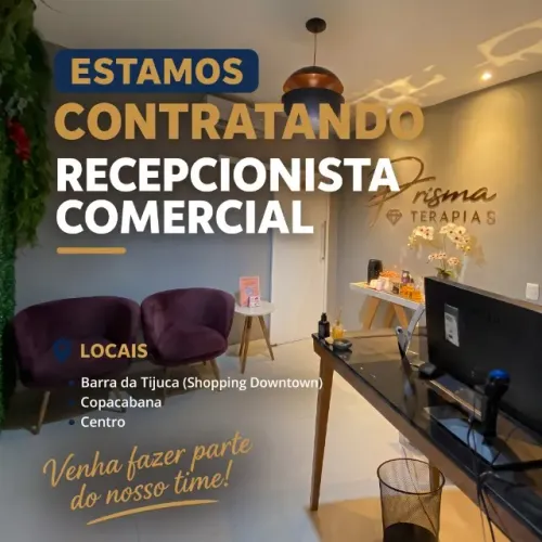 Vaga de Recepcionista em Copacabana