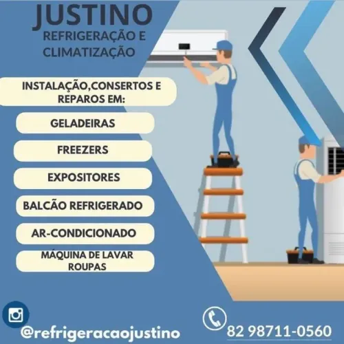 Conserto de geladeira, freezer, ilha, adega, cervejeira, expositor e ar-condicionado.