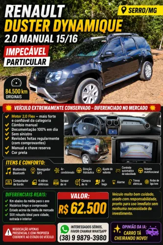 Renault Duster Dynamique 2.0 Hi-flex 16V Mec. 2016