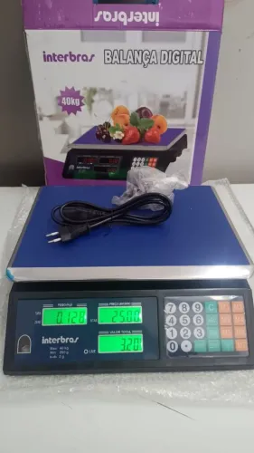 Balança digital 40kg interbras Preta oferta R$179,00 Nova na caixa 