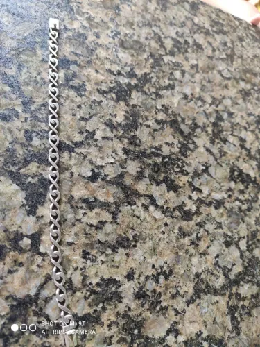 Pulseira masculina de prata antiga