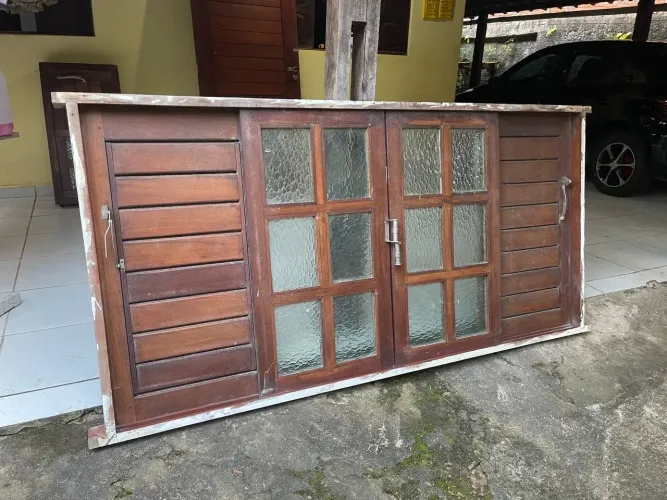 4 janelas de madeira - preço por unidade