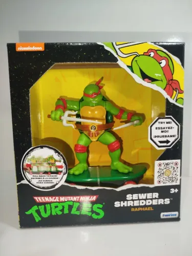 Boneco Tartarugas ninjas Raphael Sewer Shredders