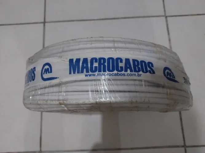 Cabo Coaxial Trançado - Série 6 67% Branco - 100 metros (NOVO)