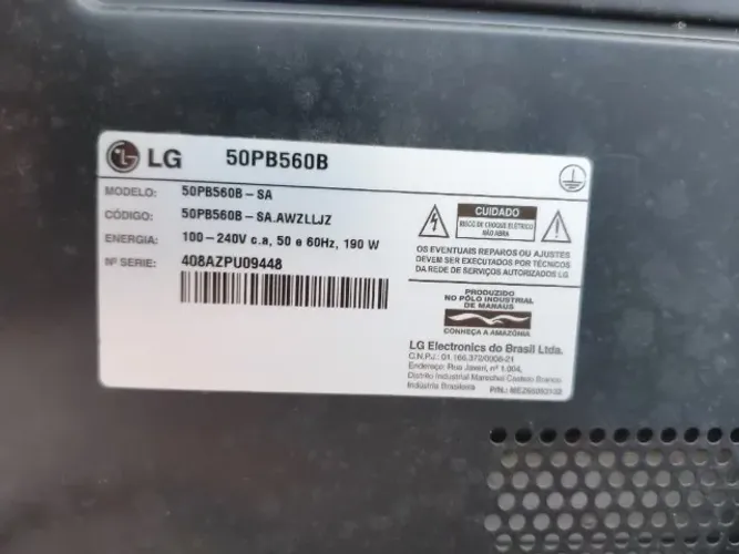 Tv LG 50PB560B 50 polegadas, retirada de peças 