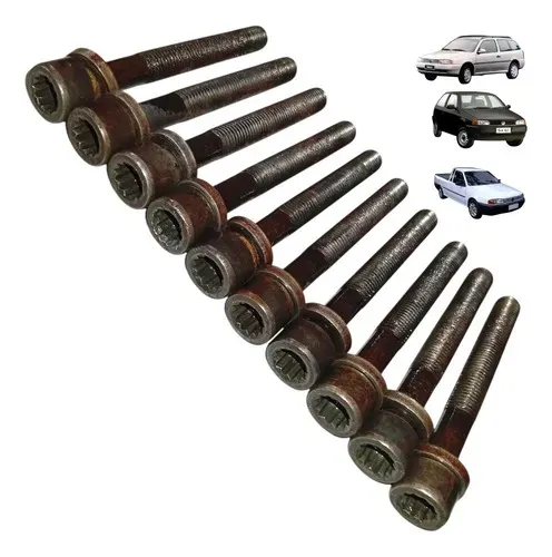 Kit Parafuso Cabecote Motor Vw Gol Saveiro Parati Ap 1.8 2.0 Cinza