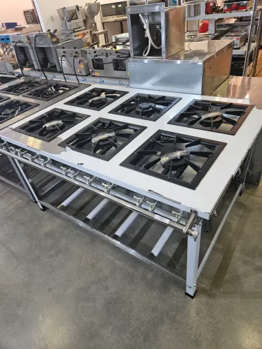 fogão industrial de inox 6 queimadores 40x40 - a pronta entrega