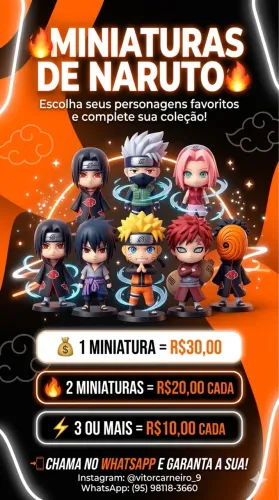 Vende-se miniaturas do Naruto