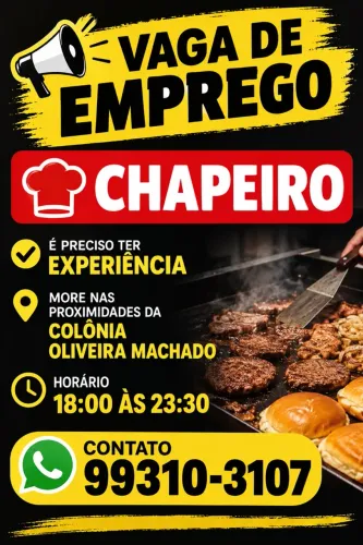 Precisa de chapeiro