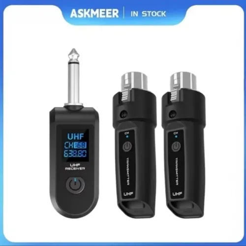 Conversor microfone sem fio Receptor e Transmissor Microfone