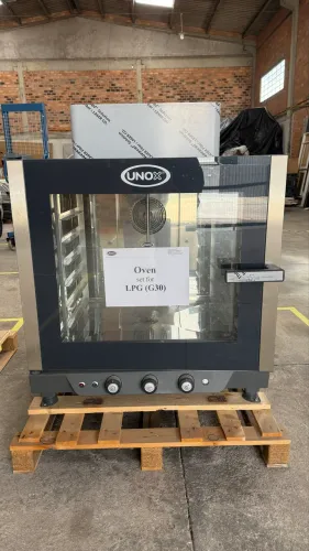 Forno industrial combinado a gás com controle e injeção manual de umidade