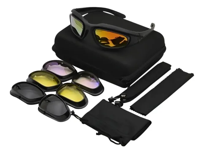 Óculos Militar Tiro Modelo Daisy C5 Uv400 Polarizado Cor Preto