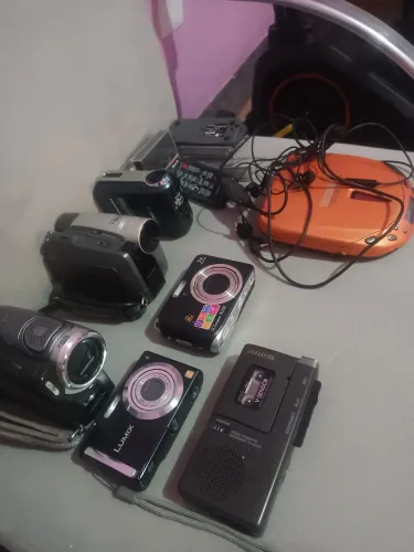 Antiguidades filmadoras discman gravador 