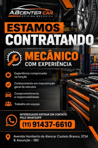 Vaga de mecânico automotivo - Com experiência