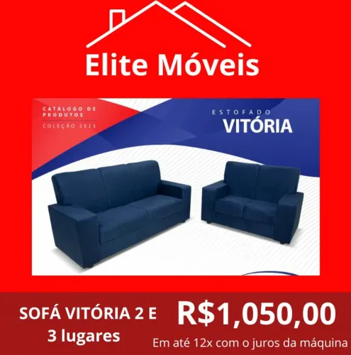 1,050,00 Com a entrega sofá 3 e 2 lugares novo com garantia de fabrica.