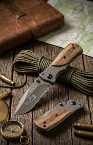 Canivete tatico militar semi automatico estilo buck x35 