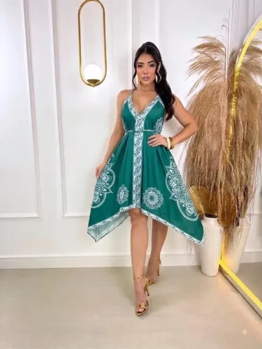 Vestido Indiano Curto Santorine