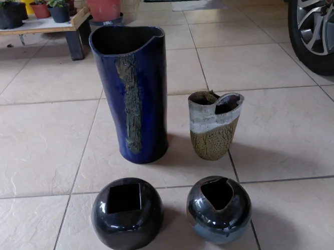 vendo 04 vasos ornamentais cerâmica
