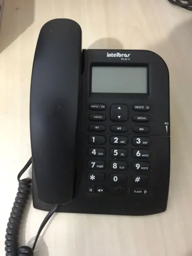 Telefone Intelbras Tc 60 id Preto Usado Identificador de Chamadas