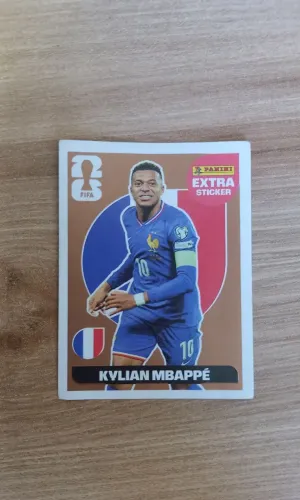 Carta extra sticker do mbappé bronze panini FIFA