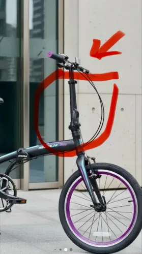 Extensor de guidão Haste de bicicleta dobrável ajustável, 25,4 mm bike dobrável 