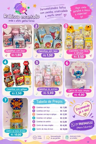Lembrancinhas personalizadas