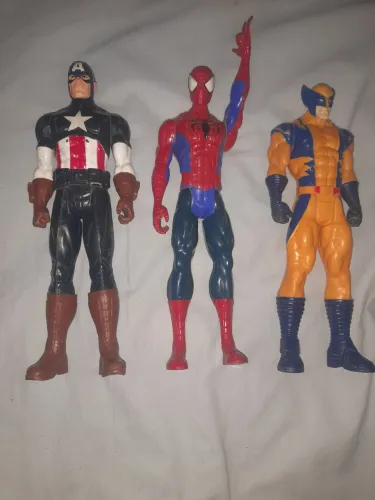 Bonecos 32cm mavel vários, Homem Aranha,Capitão American,Wolverine