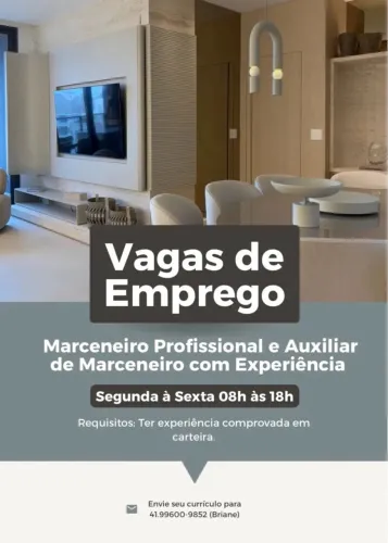 AUXILIAR DE MARCENEIRO COM EXPERIÊNCIA