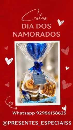 Cesta de café da manhã regional para presentear dia dos namorados e aniversários
