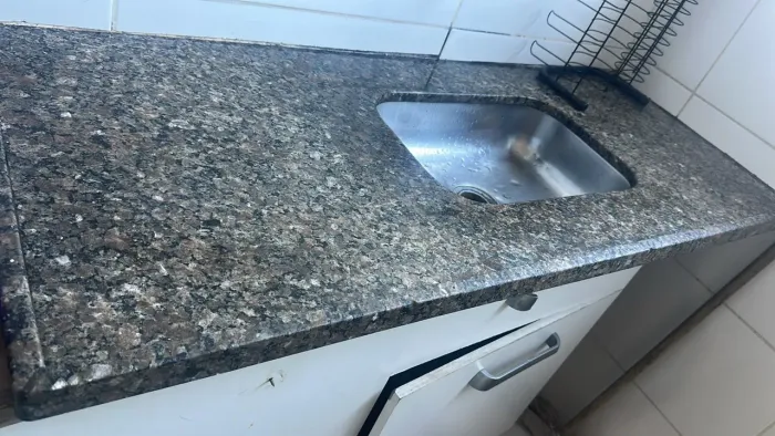 Bancada de cozinha com bojo