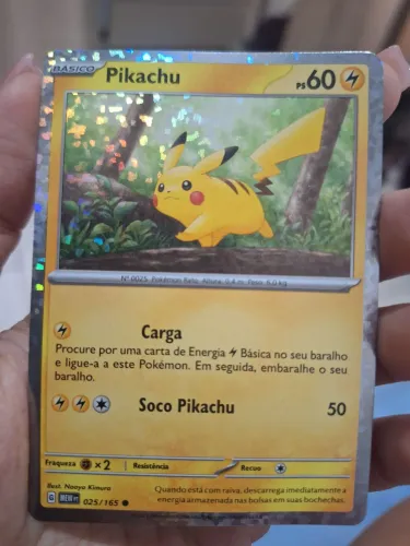 Carta Pokémon - Pikachu 25/165 - 151 - Copag (Mc Donalds)