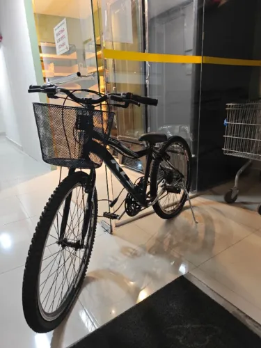 Bike Aro 26 Alumínio Kls Sport Gold Freio V-Brake Mtb 21 Marchas Feminina