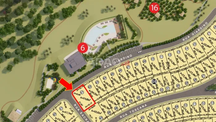 Lote no Condomínio Fechado Jardins Parma de 474,80 m²